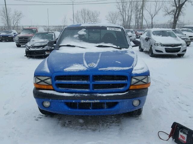 1B7GL22X7WS647715 - 1998 DODGE DAKOTA BLUE photo 9