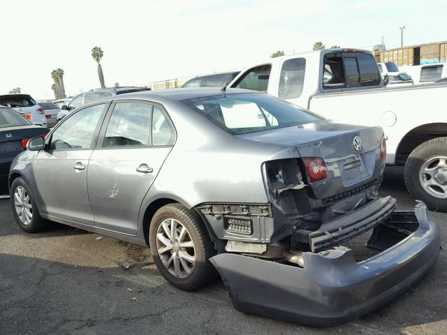 3VWRZ7AJ4AM105259 - 2010 VOLKSWAGEN JETTA SE GRAY photo 3