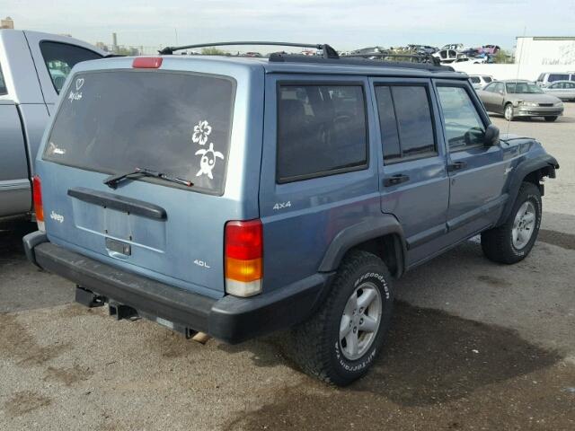 1J4FJ68S5WL241490 - 1998 JEEP CHEROKEE S BLUE photo 4