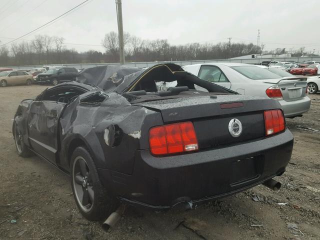 1ZVHT82H385205867 - 2008 FORD MUSTANG GT BLACK photo 3