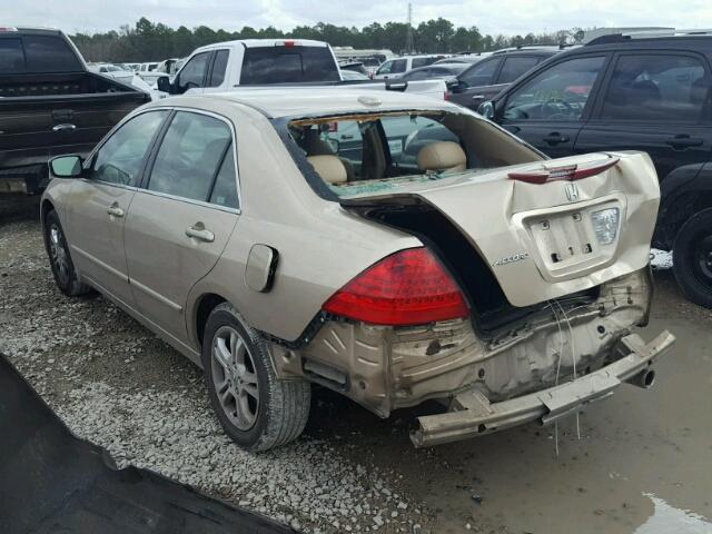 1HGCM56846A152105 - 2006 HONDA ACCORD EX TAN photo 3