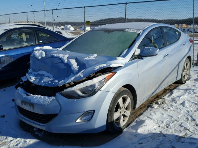 KMHDH4AEXCU316011 - 2012 HYUNDAI ELANTRA GL BLUE photo 2