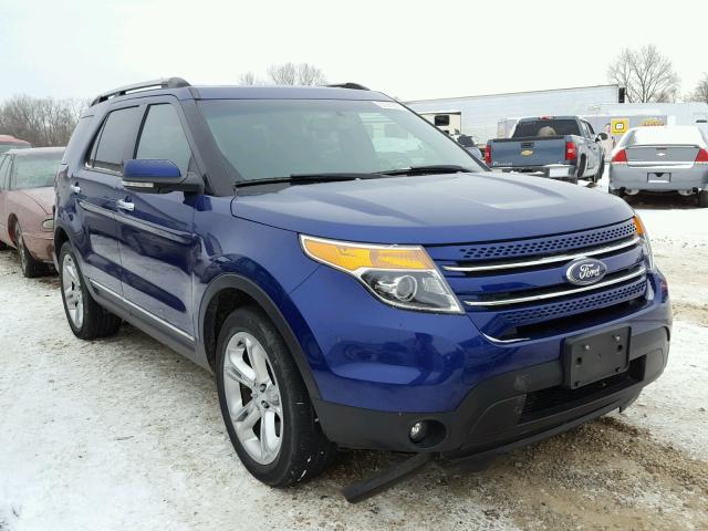 1FM5K8F88EGB36771 - 2014 FORD EXPLORER L BLUE photo 1