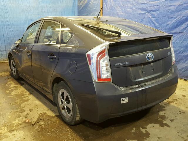 JTDKN3DU8C5412876 - 2012 TOYOTA PRIUS BLACK photo 3