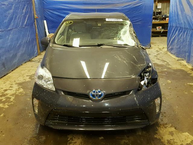 JTDKN3DU8C5412876 - 2012 TOYOTA PRIUS BLACK photo 9