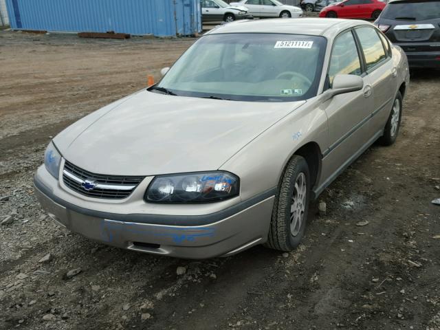 2G1WF52E319320623 - 2001 CHEVROLET IMPALA GOLD photo 2