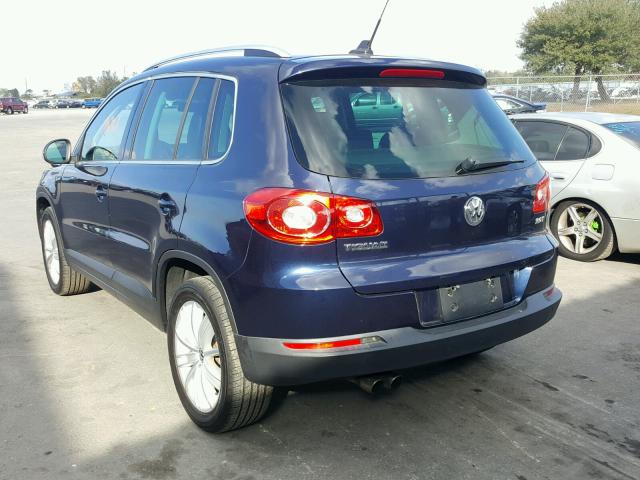 WVGAV7AX3BW504404 - 2011 VOLKSWAGEN TIGUAN S BLUE photo 3