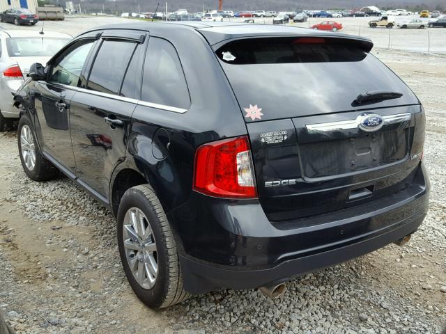 2FMDK3KC3EBB27640 - 2014 FORD EDGE LIMIT BLACK photo 3