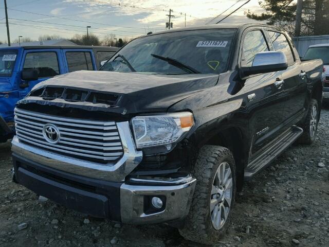 5TFHY5F18EX369342 - 2014 TOYOTA TUNDRA CRE BLACK photo 2