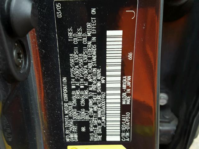 JTJHW31U360001962 - 2006 LEXUS RX 400 GRAY photo 10