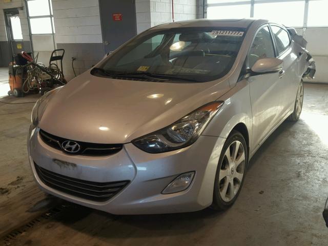 KMHDH4AEXDU609151 - 2013 HYUNDAI ELANTRA GL SILVER photo 2