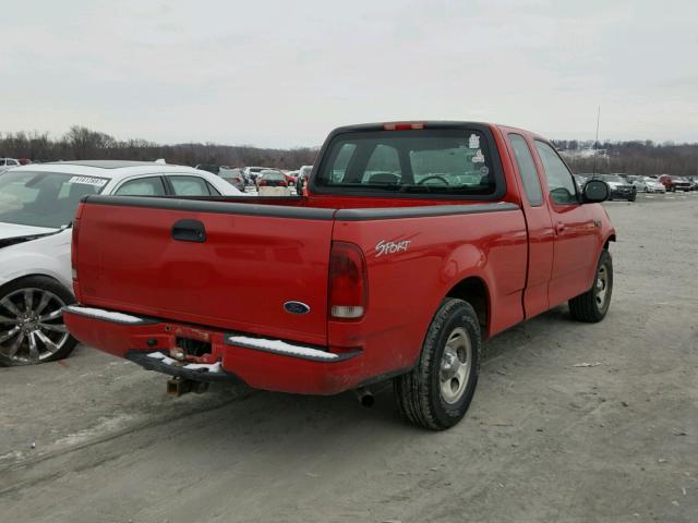 1FTZX17211NB76589 - 2001 FORD F150 RED photo 4