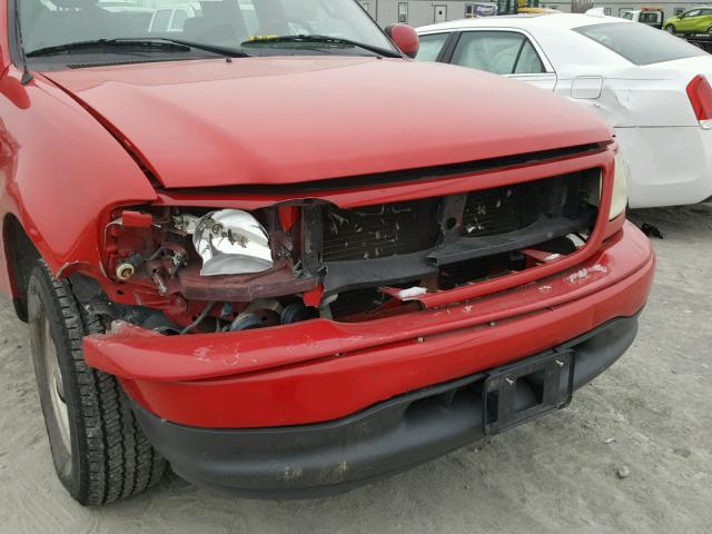 1FTZX17211NB76589 - 2001 FORD F150 RED photo 9
