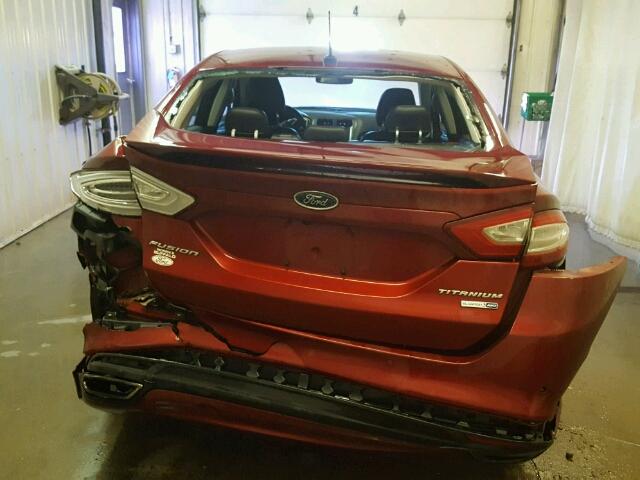 3FA6P0D95DR215593 - 2013 FORD FUSION TIT MAROON photo 9