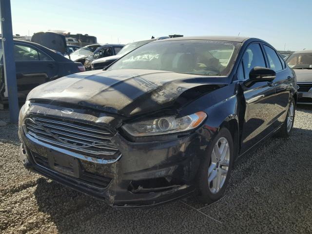 3FA6P0H77ER286403 - 2014 FORD FUSION SE BLACK photo 2