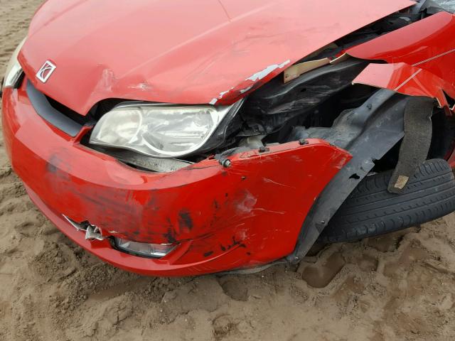 1G8AW15F47Z141269 - 2007 SATURN ION LEVEL RED photo 9