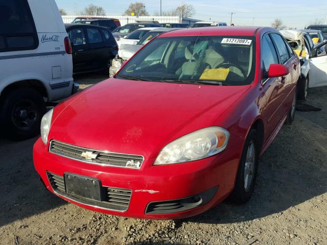 2G1WG5EK2B1199324 - 2011 CHEVROLET IMPALA LT RED photo 2