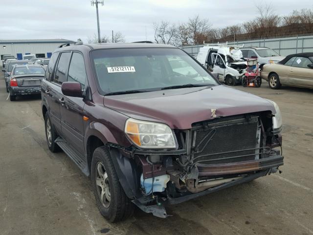 5FNYF18538B036379 - 2008 HONDA PILOT EXL MAROON photo 1