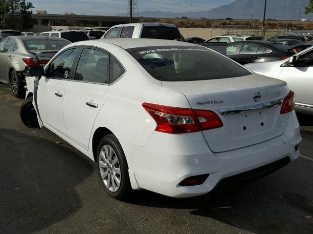 3N1AB7AP6HY336078 - 2017 NISSAN SENTRA S WHITE photo 3