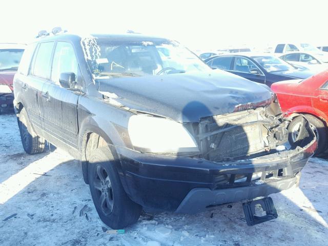 2HKYF185X4H596296 - 2004 HONDA PILOT EXL BLACK photo 1