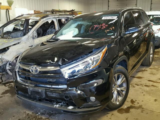 5TDJKRFH4FS190438 - 2015 TOYOTA HIGHLANDER BLACK photo 2