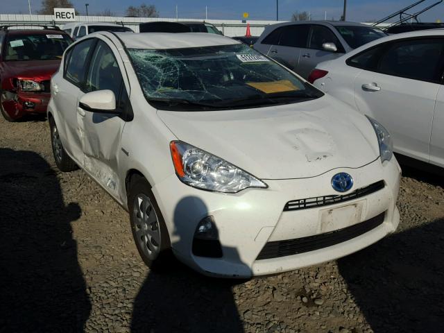 JTDKDTB38D1545563 - 2013 TOYOTA PRIUS C WHITE photo 1