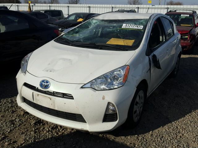 JTDKDTB38D1545563 - 2013 TOYOTA PRIUS C WHITE photo 2