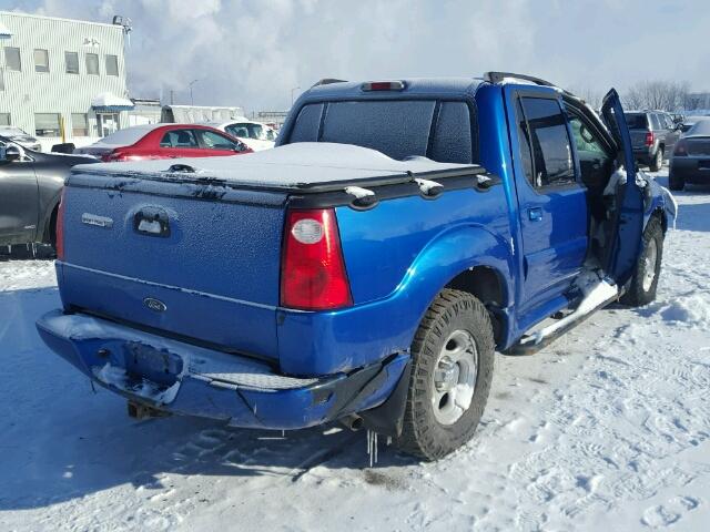 1FMZU77K74UA88521 - 2004 FORD EXPLORER S BLUE photo 4