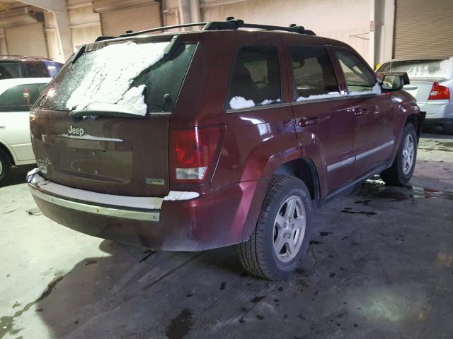 1J8HR58P47C532330 - 2007 JEEP GRAND CHER MAROON photo 4