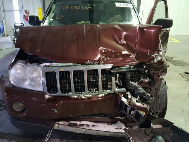 1J8HR58P47C532330 - 2007 JEEP GRAND CHER MAROON photo 7