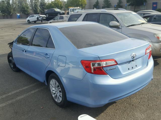 4T4BF1FK9CR174914 - 2012 TOYOTA CAMRY BASE BLUE photo 3