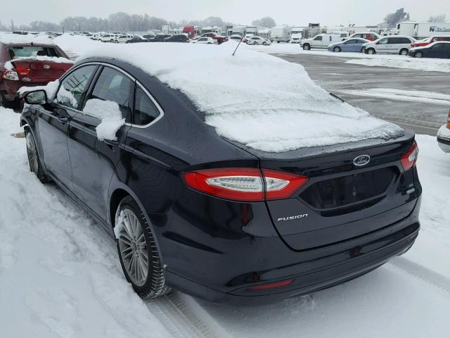 3FA6P0HD5ER297647 - 2014 FORD FUSION SE BLACK photo 3