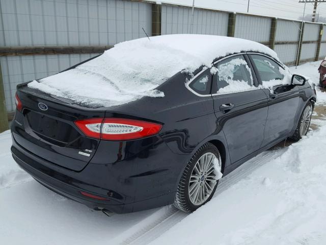 3FA6P0HD5ER297647 - 2014 FORD FUSION SE BLACK photo 4