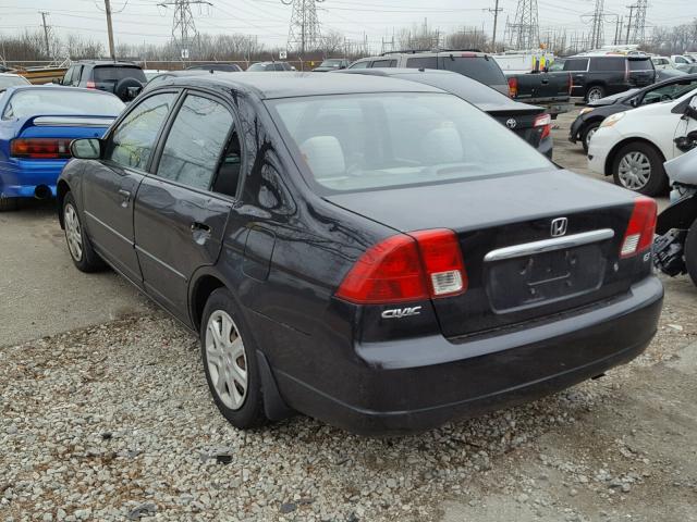 2HGES26733H608824 - 2003 HONDA CIVIC EX 黑色 照片 3