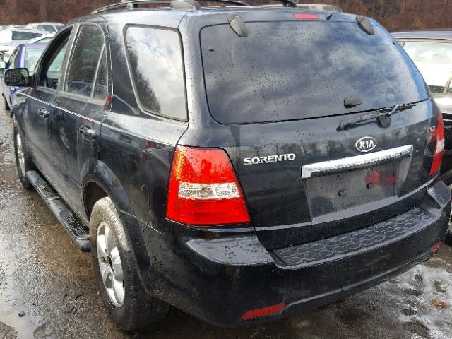 KNDJC736175690536 - 2007 KIA SORENTO EX BLACK photo 3