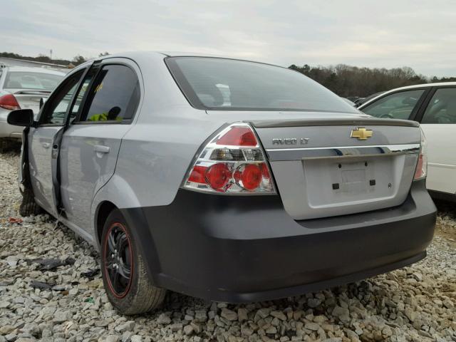 KL1TD5DE5AB090375 - 2010 CHEVROLET AVEO LS SILVER photo 3