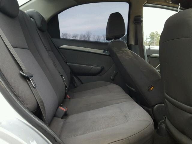 KL1TD5DE5AB090375 - 2010 CHEVROLET AVEO LS SILVER photo 6