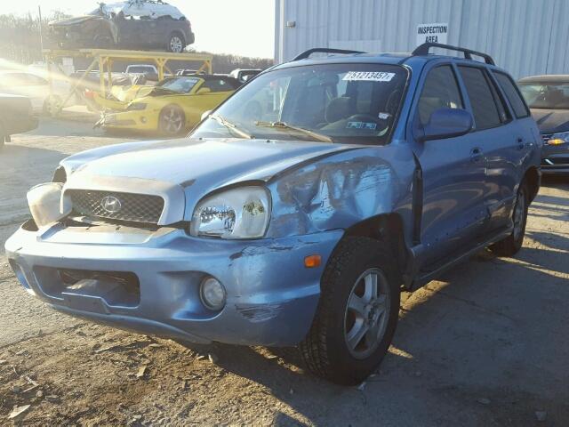 KM8SC13D14U692705 - 2004 HYUNDAI SANTA FE G BLUE photo 2