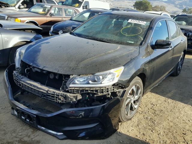 1HGCR2F33HA099887 - 2017 HONDA ACCORD LX BLACK photo 2