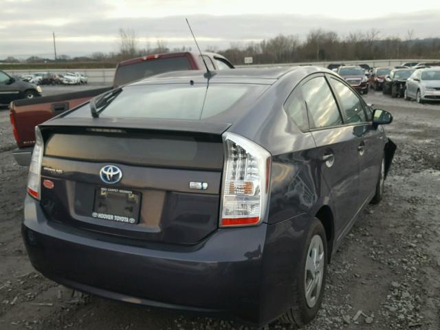 JTDKN3DU7A0242472 - 2010 TOYOTA PRIUS GRAY photo 4