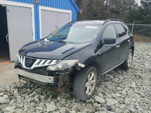 JN8AZ18W29W204516 - 2009 NISSAN MURANO S BLACK photo 2