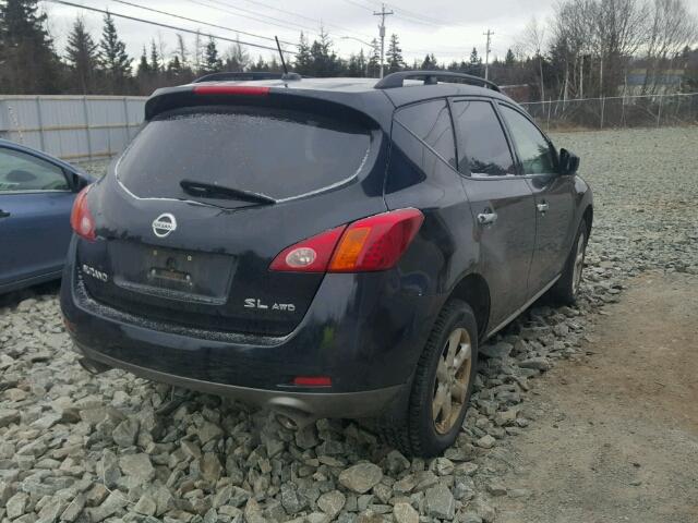 JN8AZ18W29W204516 - 2009 NISSAN MURANO S BLACK photo 4