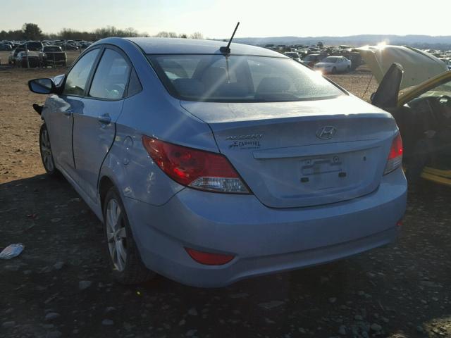 KMHCU4AE4DU428621 - 2013 HYUNDAI ACCENT GLS BLUE photo 3