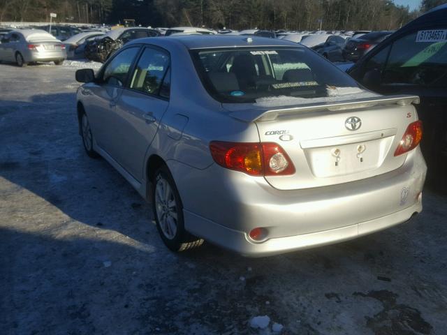 2T1BU4EE2AC371578 - 2010 TOYOTA COROLLA BA SILVER photo 3