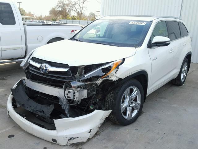 5TDDCRFH9ES005664 - 2014 TOYOTA HIGHLANDER WHITE photo 2