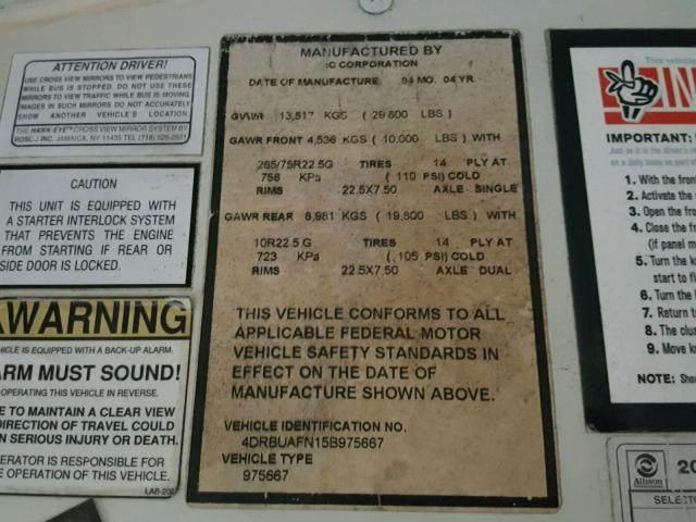 4DRBUAFN15B975667 - 2005 IC CORPORATION 3000 黄色 照片 10