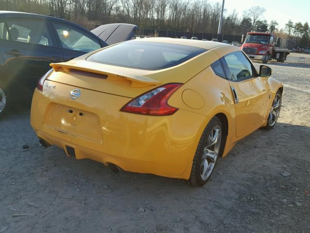 JN1AZ44E39M407441 - 2009 NISSAN 370Z YELLOW photo 4