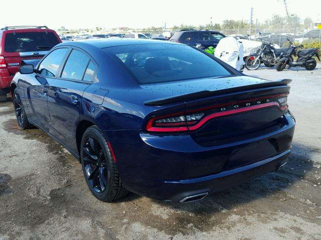 2C3CDXBG0GH340084 - 2016 DODGE CHARGER SE BLUE photo 3