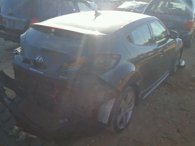 KMHTC6AE5EU189337 - 2014 HYUNDAI VELOSTER T BLACK photo 4