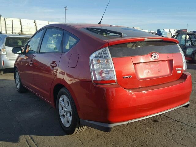 JTDKB20U283365033 - 2008 TOYOTA PRIUS RED photo 3